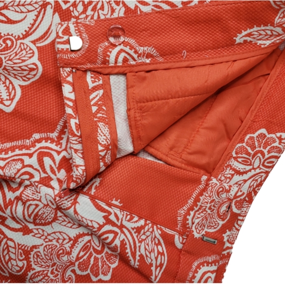 Willi Smith Cotton Pique Abstract Floral Coastal Spring Summer Botanical Shorts - Picture 3 of 14